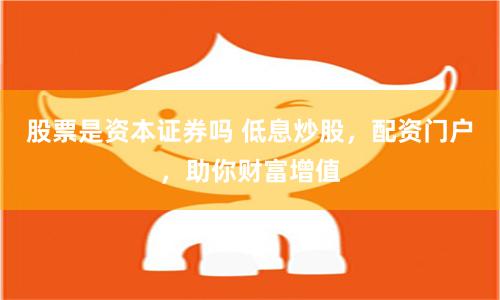 股票是资本证券吗 低息炒股，配资门户，助你财富增值
