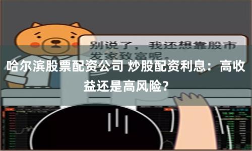 哈尔滨股票配资公司 炒股配资利息：高收益还是高风险？